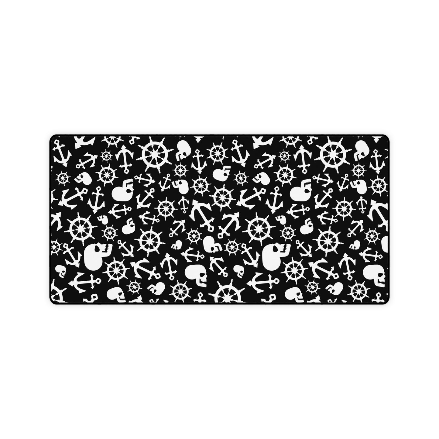 Desk Mat - Anchor, rudder and skull patterns