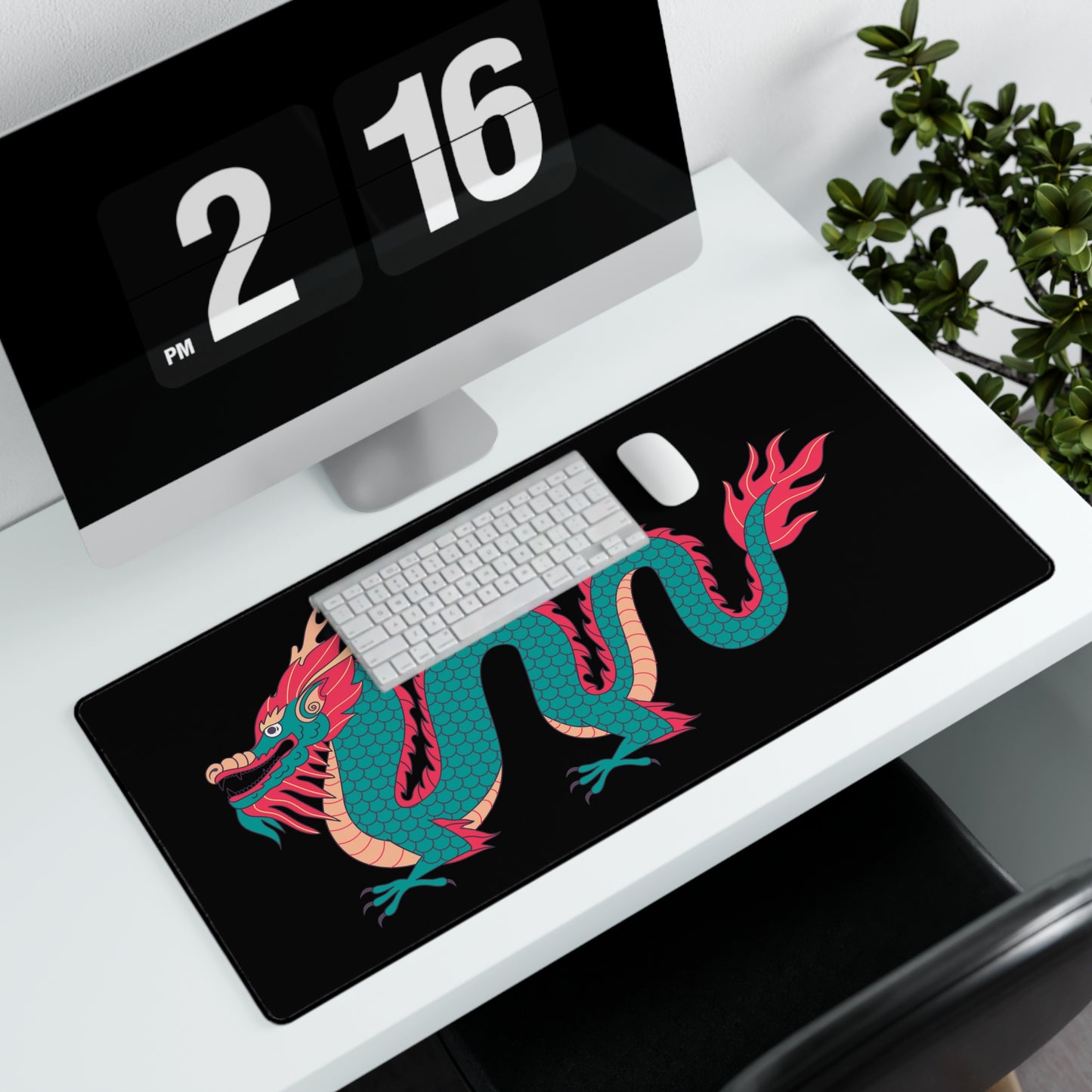 Desk Mat - Ouroboros Dragon Persian Green