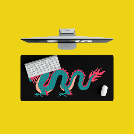 Desk Mat - Ouroboros Dragon Persian Green
