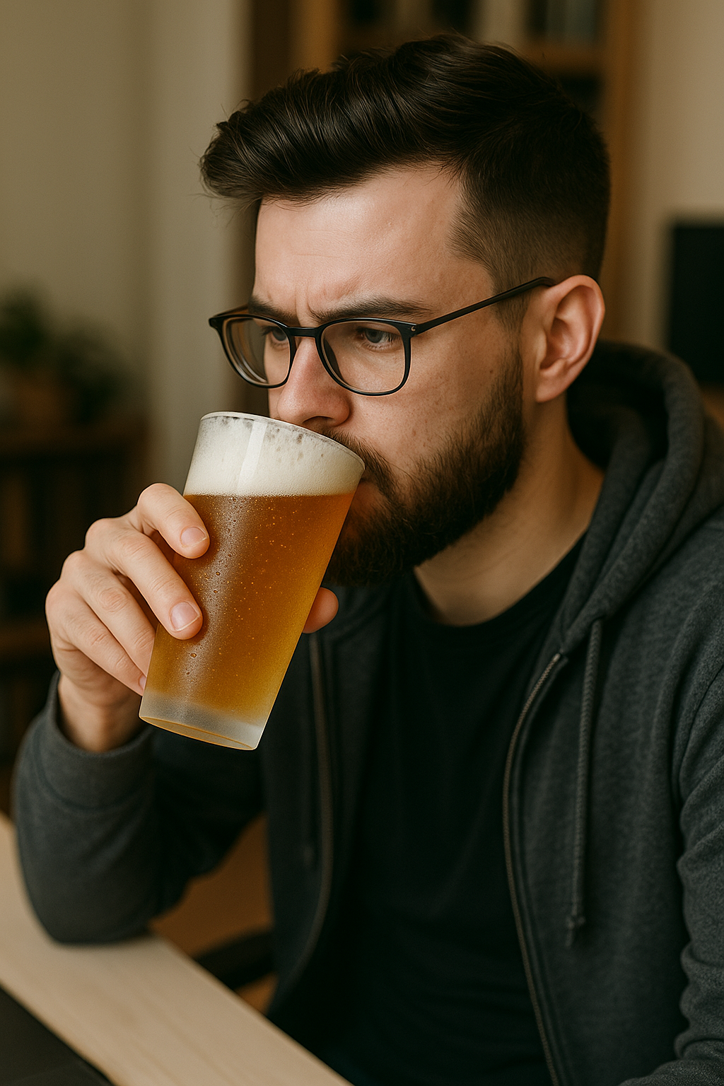 🍺 Frosted Pint Glass – "Hydrate, Debug, Repeat" Edition