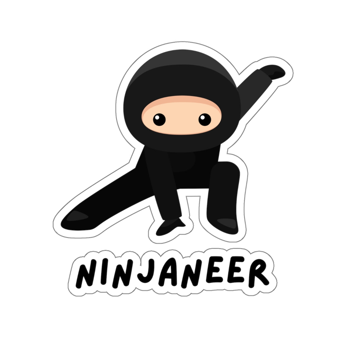 Ninjaneer - Developer / Programmer / Software Engineer Kiss Cut Sticker