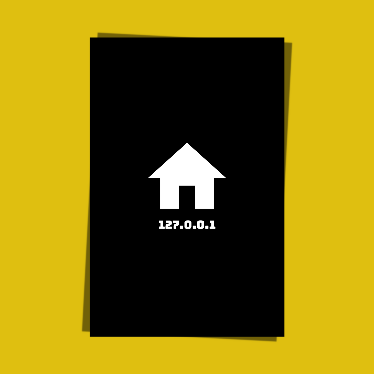 127.0.0.1 Black - Developer / Programmer / Software Engineer / DevOps Poster