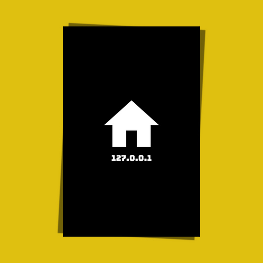 127.0.0.1 Black - Developer / Programmer / Software Engineer / DevOps Poster