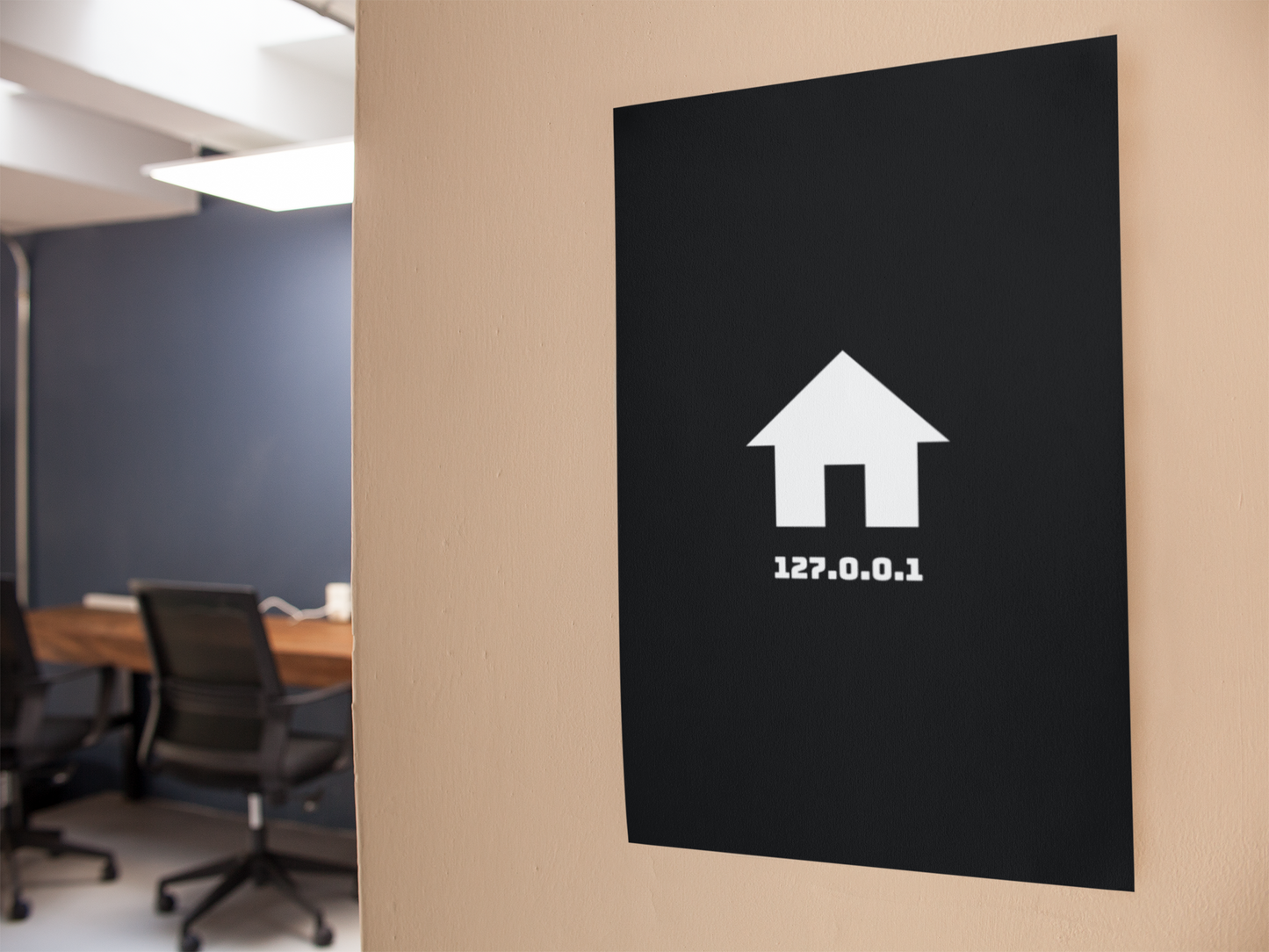 127.0.0.1 Black - Developer / Programmer / Software Engineer / DevOps Poster