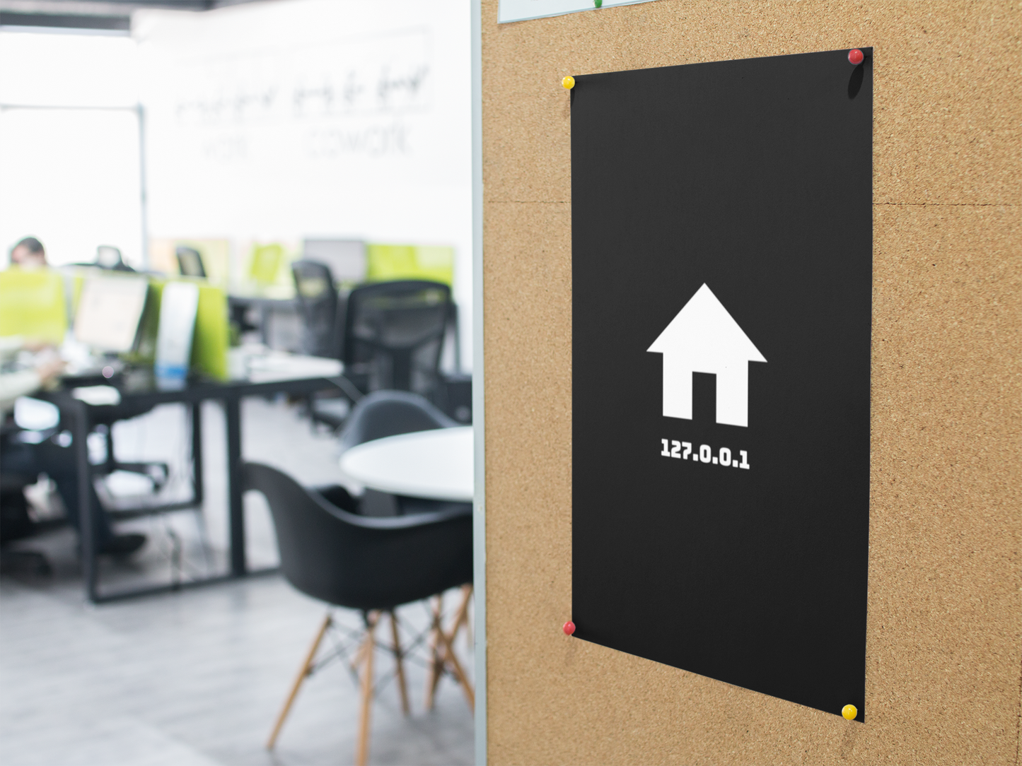 127.0.0.1 Black - Developer / Programmer / Software Engineer / DevOps Poster