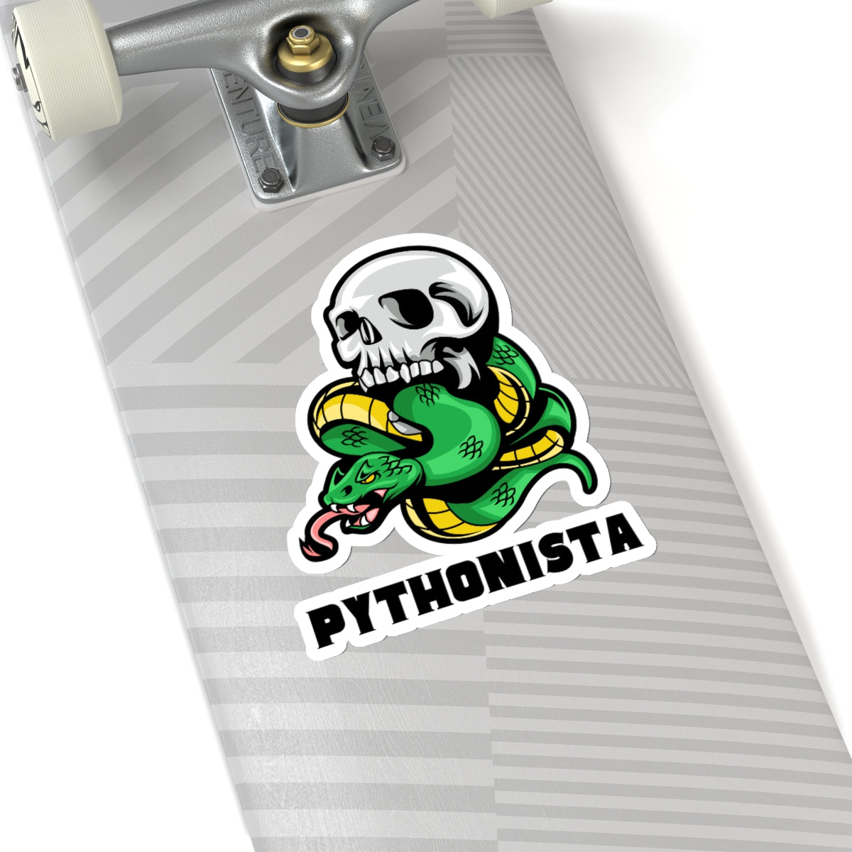Pythonista Skull - Developer / Programmer / Software Engineer Kiss Cut Sticker