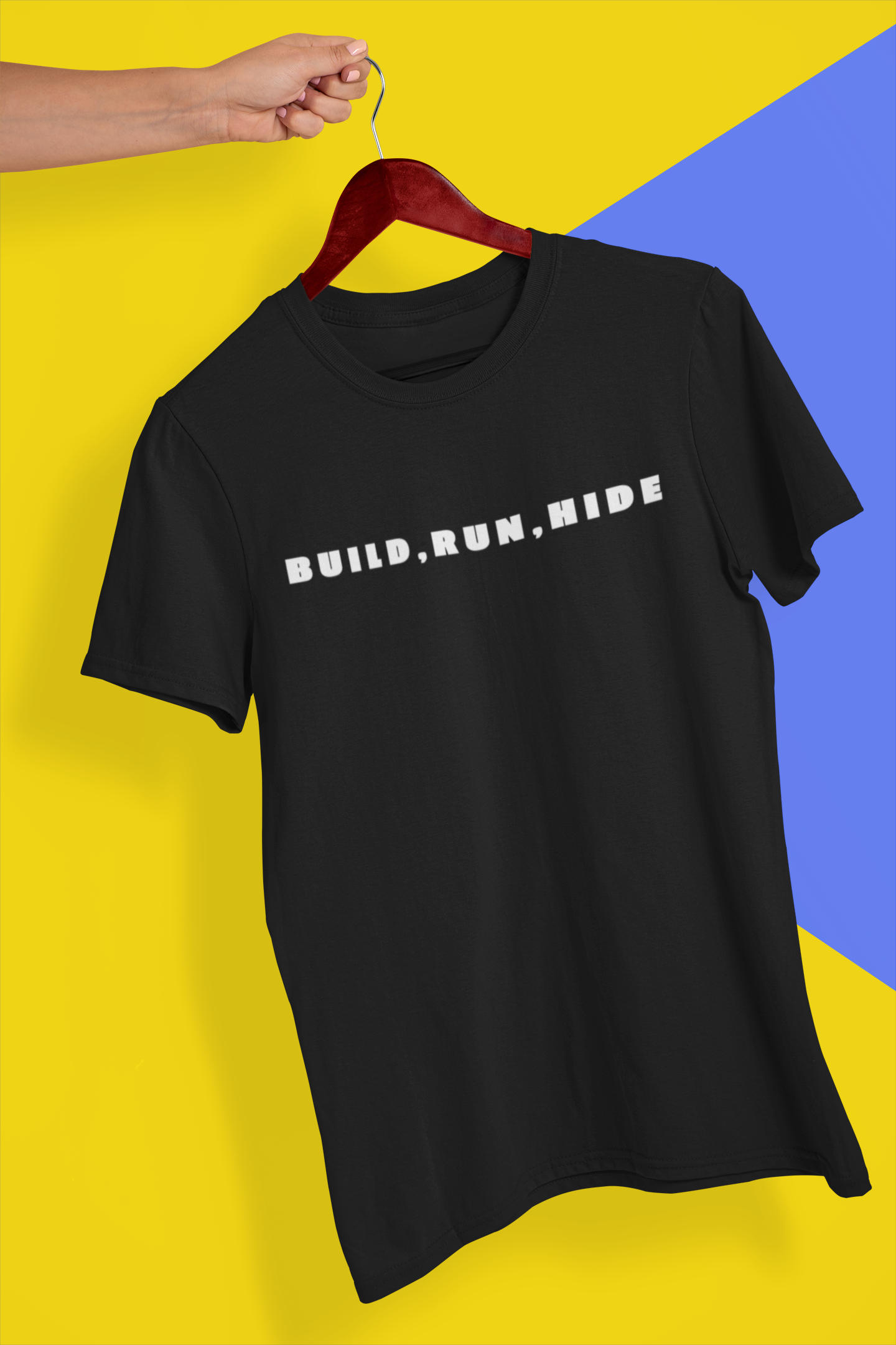 Build, Run, Hide - Developer T-shirt