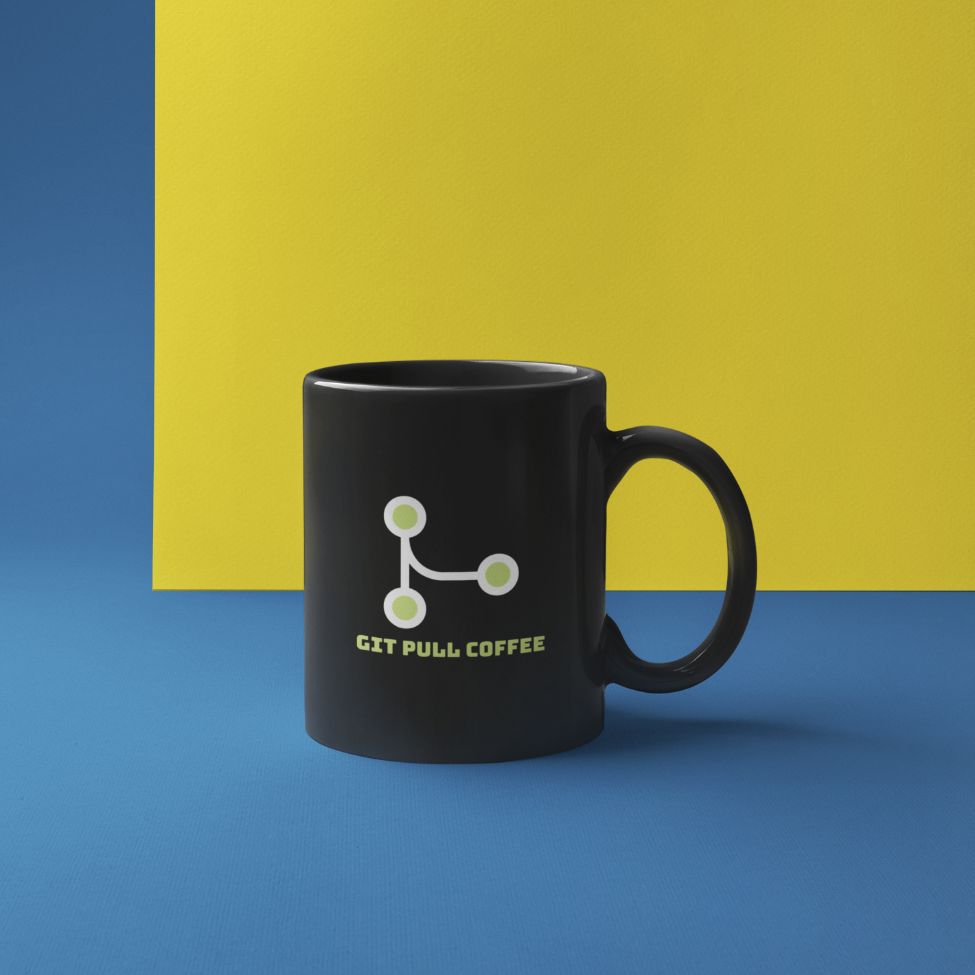 Git Pull Coffee - Black Mug