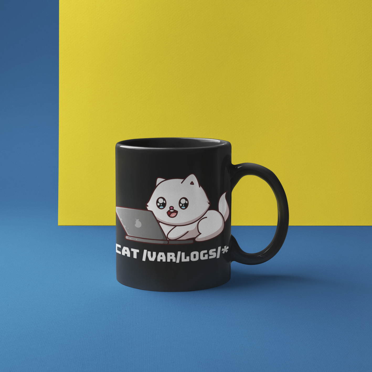 cat /var/logs/* - Black Mug