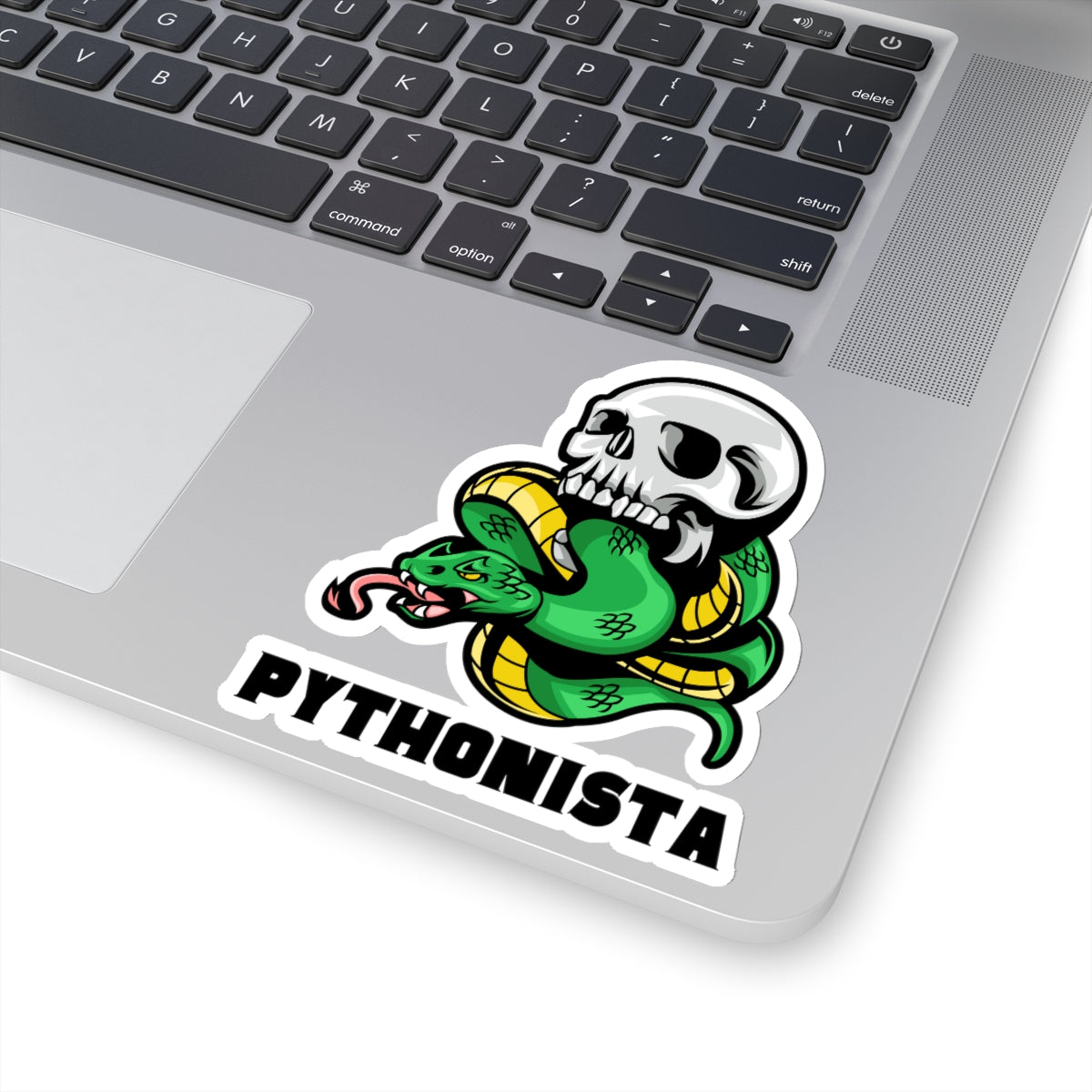 Pythonista Skull - Developer / Programmer / Software Engineer Kiss Cut Sticker