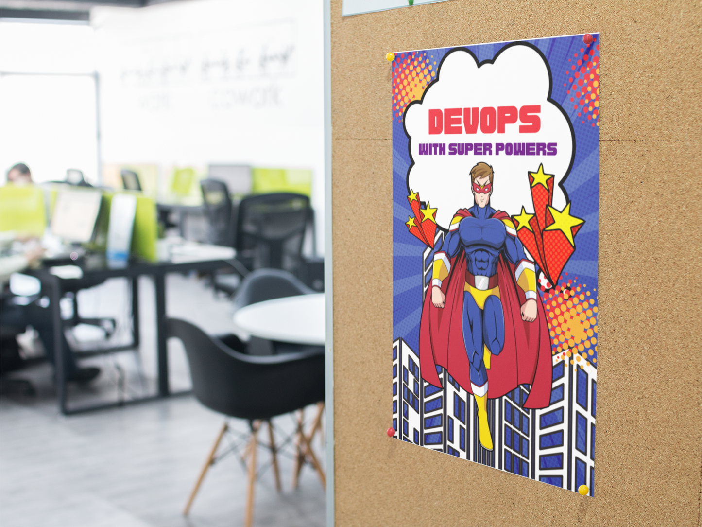 Devops with super powers - Developer / Programmer / Software Engineer Poster