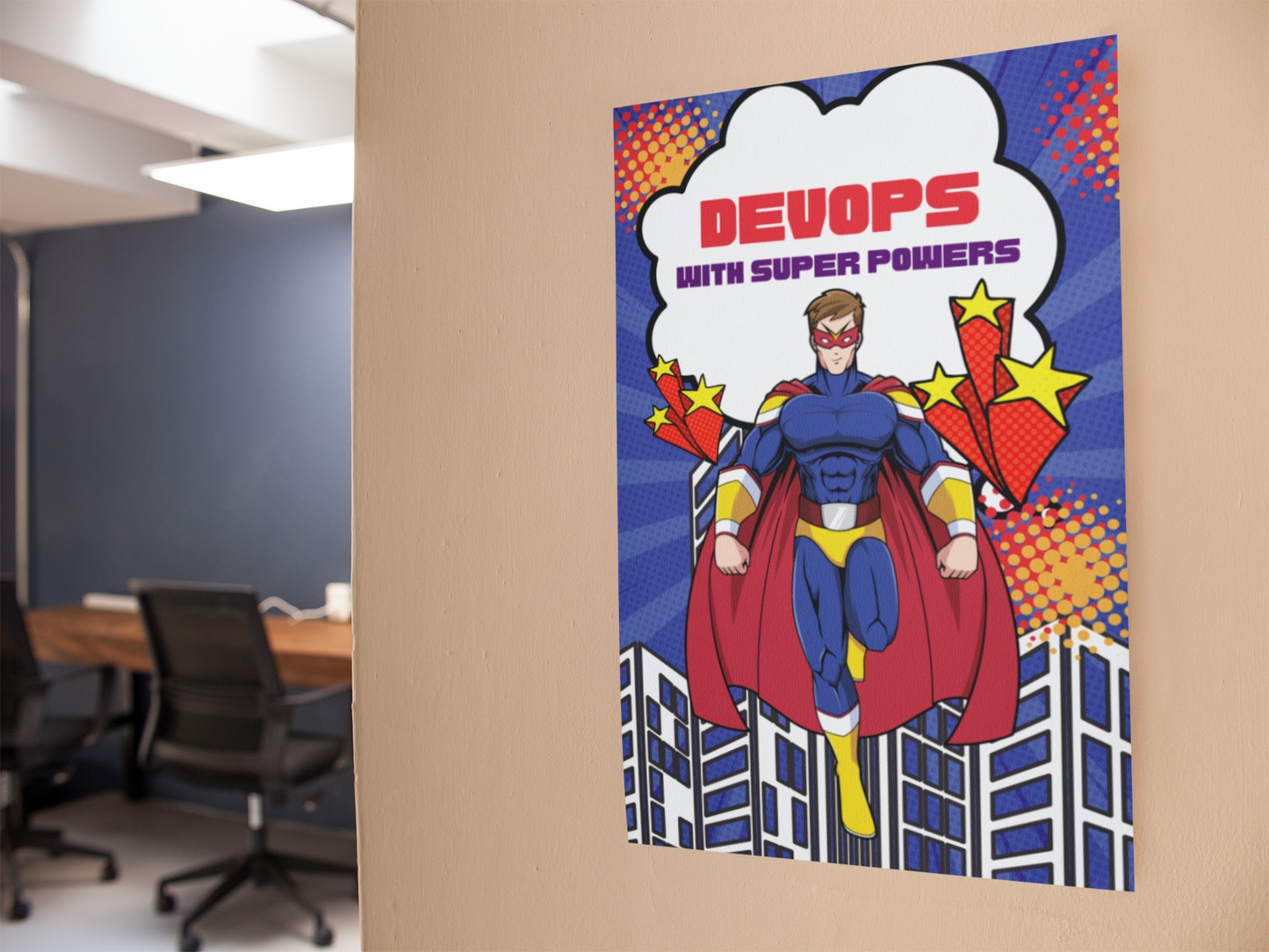 Devops with super powers - Developer / Programmer / Software Engineer Poster