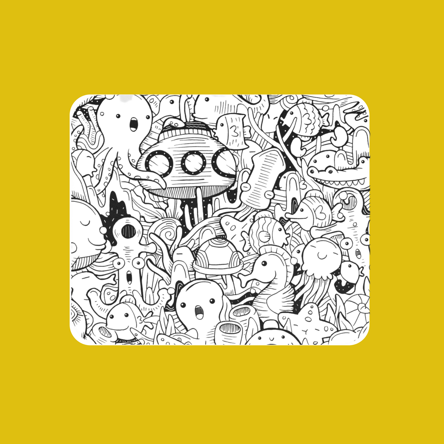 Sea doodle - Mouse pad - Developer / Programmer / Coder / Software Engineer / DevOps