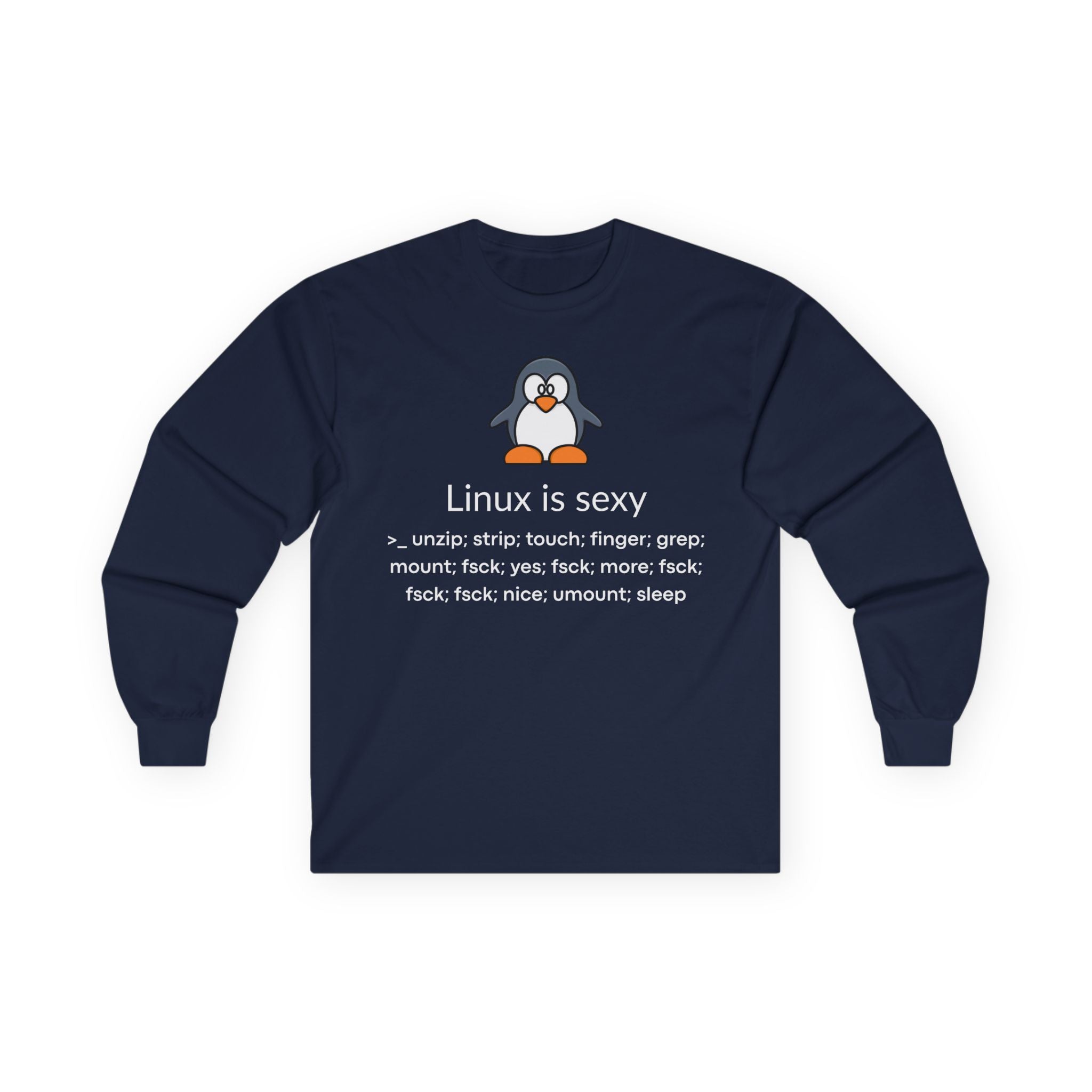 Linux Is Sexy Long Sleeve Tee - Tux Penguin Tech Shirt – ByteVibe