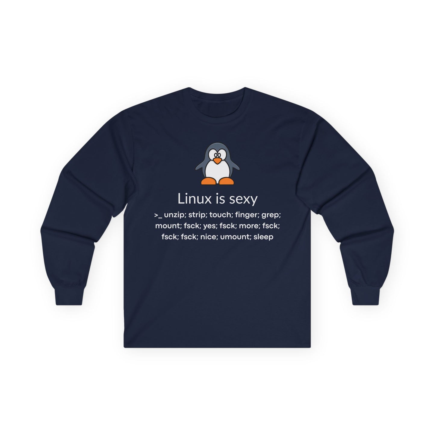 Linux Is Sexy Long Sleeve Tee - Tux Penguin Tech Shirt
