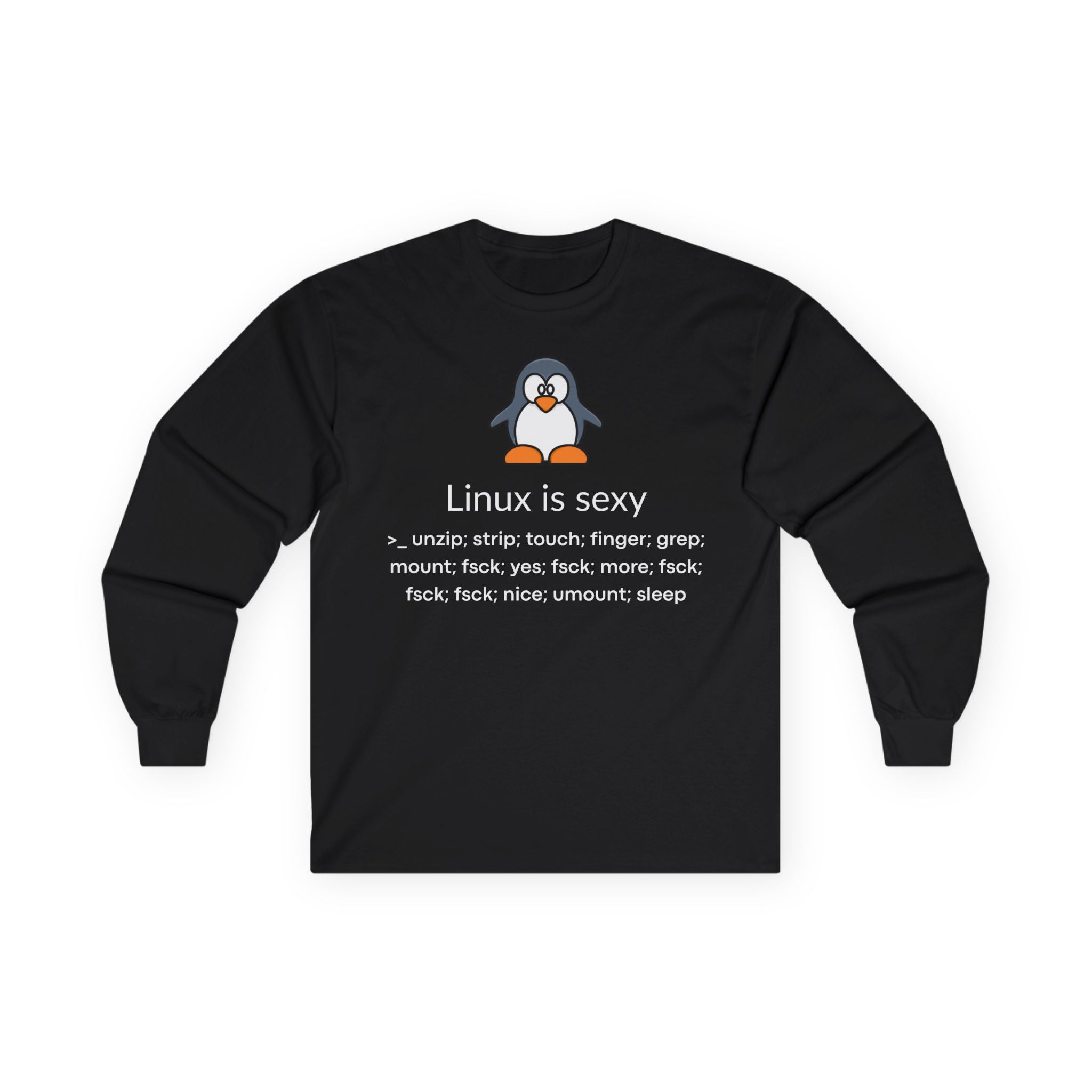 Linux Is Sexy Long Sleeve Tee - Tux Penguin Tech Shirt – ByteVibe