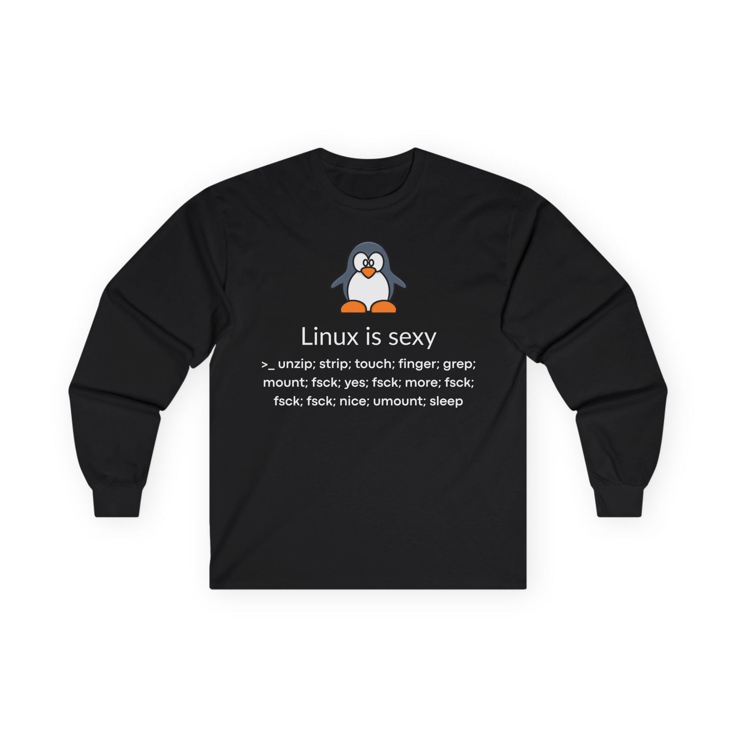 Linux Is Sexy Long Sleeve Tee - Tux Penguin Tech Shirt