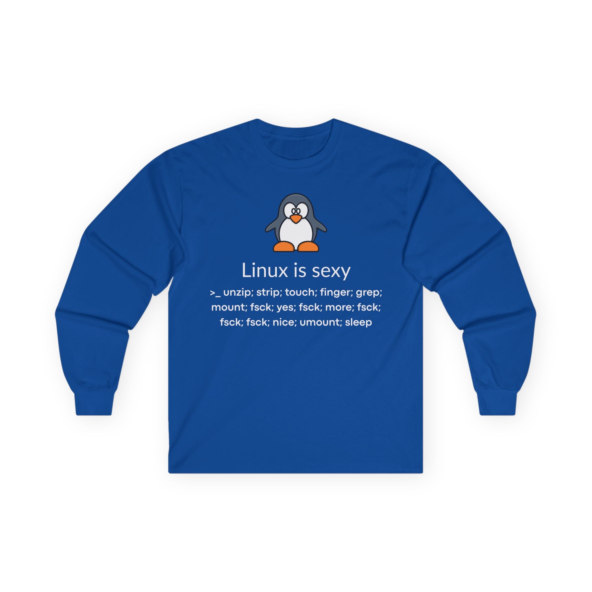 Linux Is Sexy Long Sleeve Tee - Tux Penguin Tech Shirt – ByteVibe