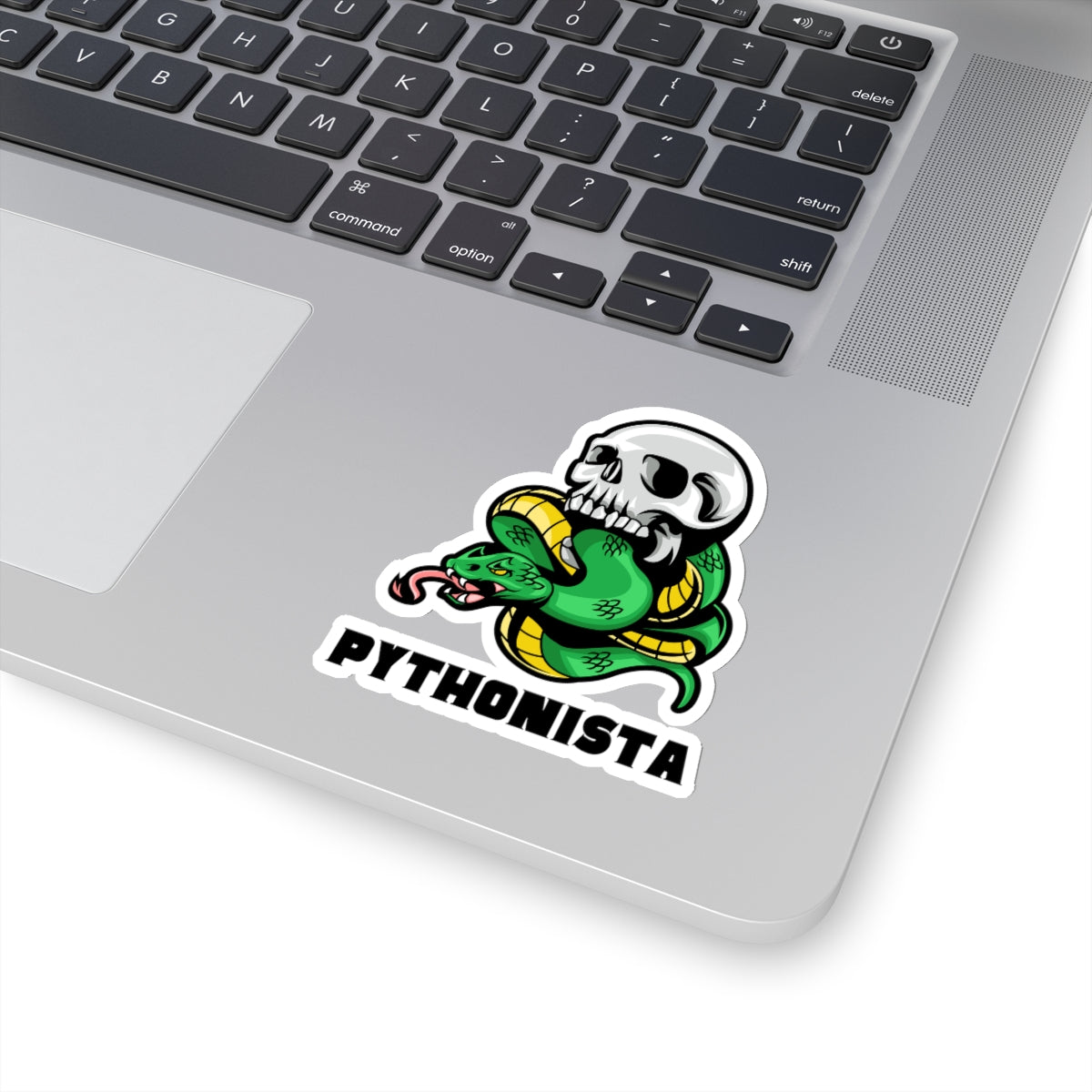 Pythonista Skull - Developer / Programmer / Software Engineer Kiss Cut Sticker