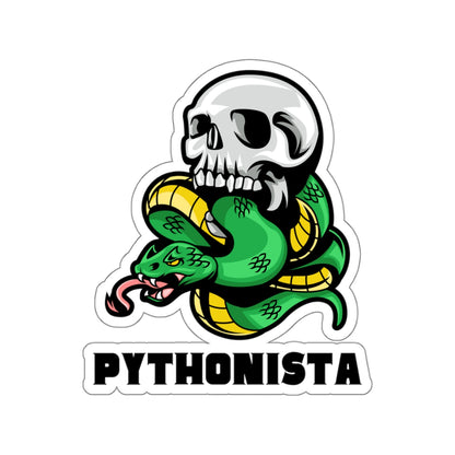 Pythonista Skull - Developer / Programmer / Software Engineer Kiss Cut Sticker