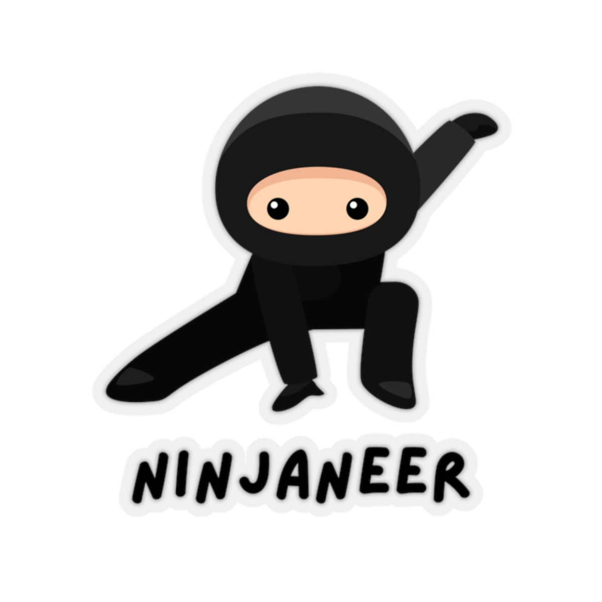 Ninjaneer - Developer / Programmer / Software Engineer Kiss Cut Sticker